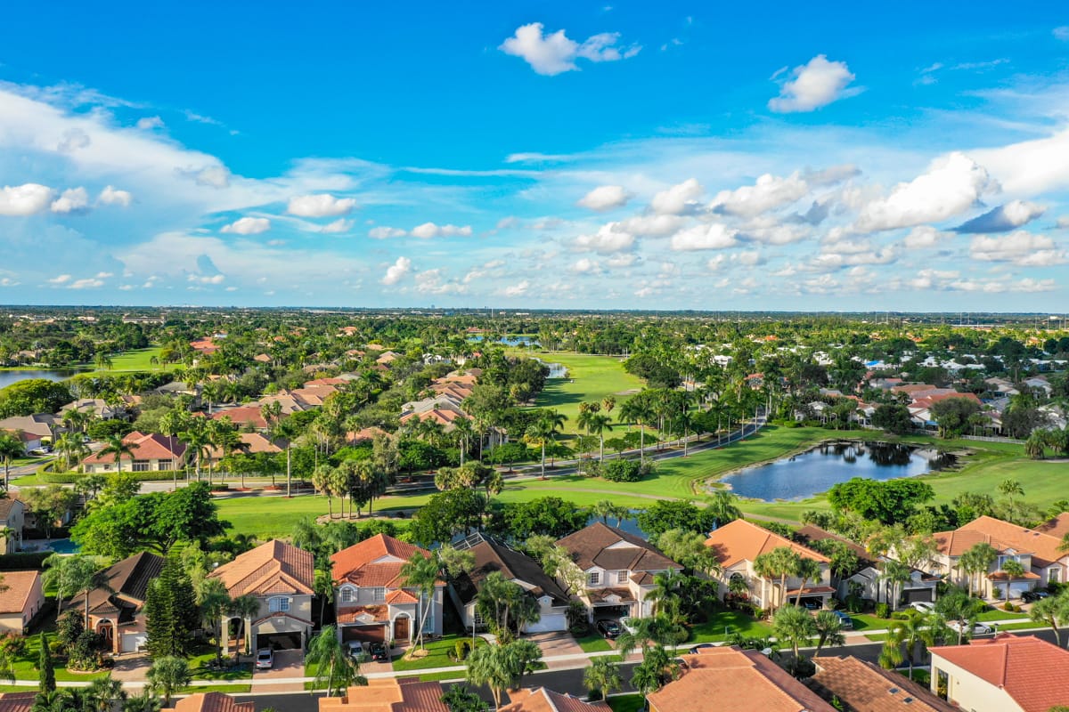 Miami Real Estate Photography Golfing Community Aerial