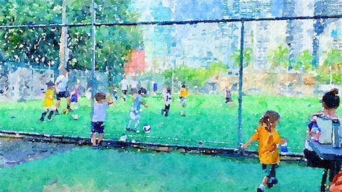 Adrian Soccer Pitch Watercolor