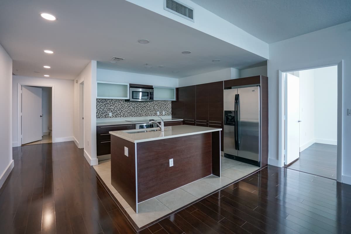 Kitchen and Hallway Condo Edgewater