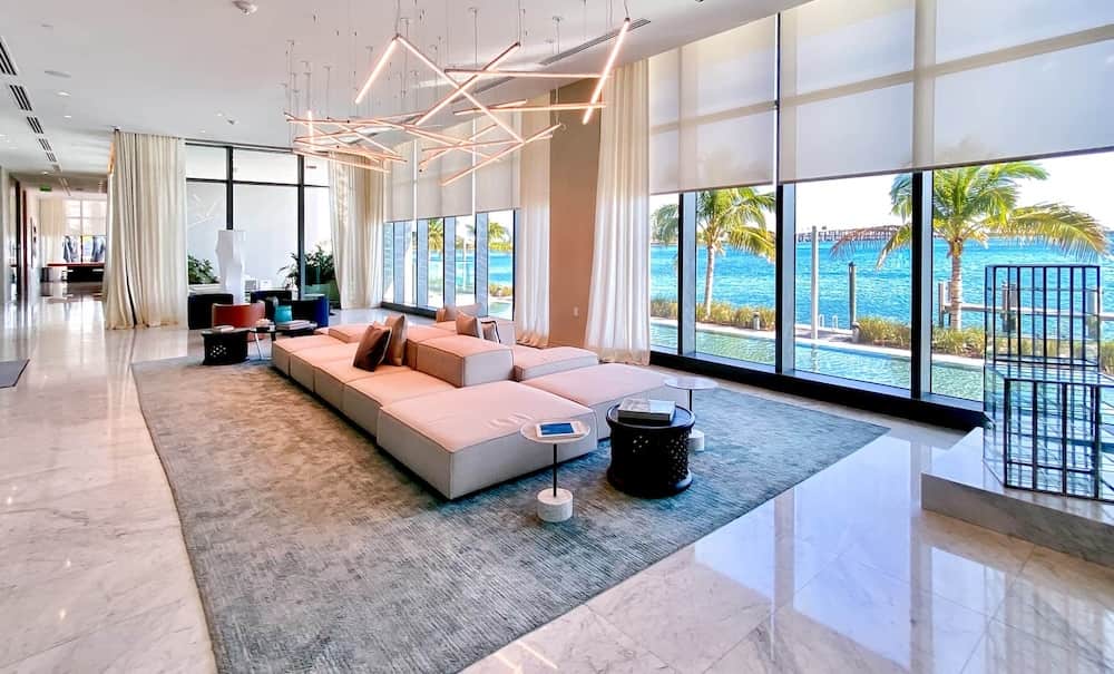 Bayfront Lobby Miami Real Estate photography
